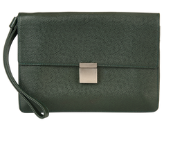 Louis Vuitton Selenga Wristlet, Taiga Leather, Green, CA0054, DB, 2*